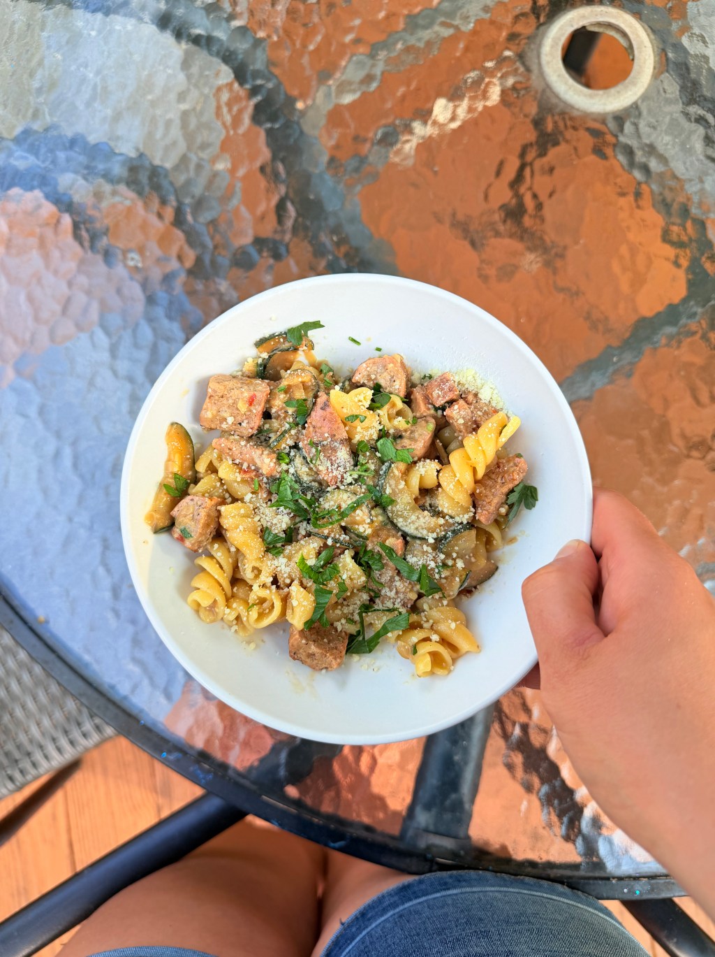 Creamy Cottage Cheese Turkey Sausage&nbsp;Pasta